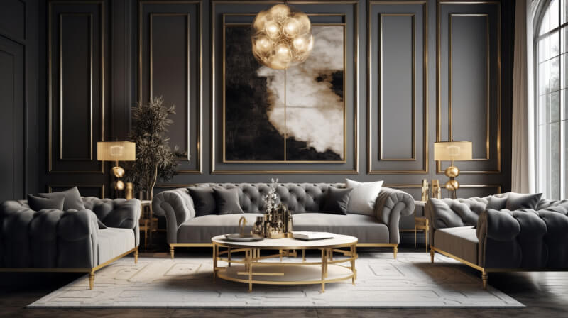 Hestya Octane Render For A Classic And Refined Elegance Living Room 1  1 