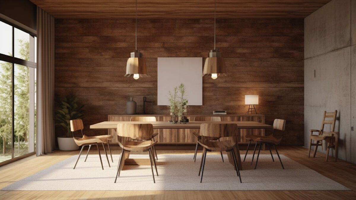 Using-702010-rule-for-a-dining-room-with-wood